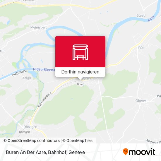 Büren An Der Aare, Bahnhof Karte