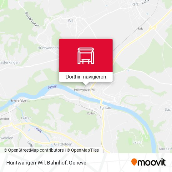 Hüntwangen-Wil, Bahnhof Karte