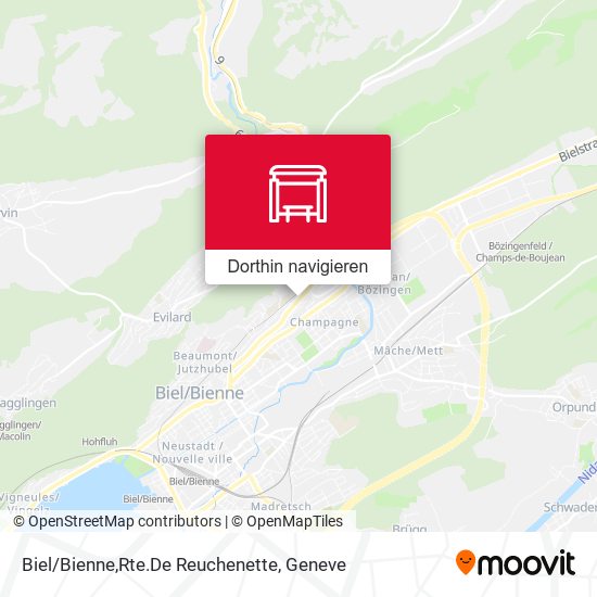 Biel/Bienne,Rte.De Reuchenette Karte