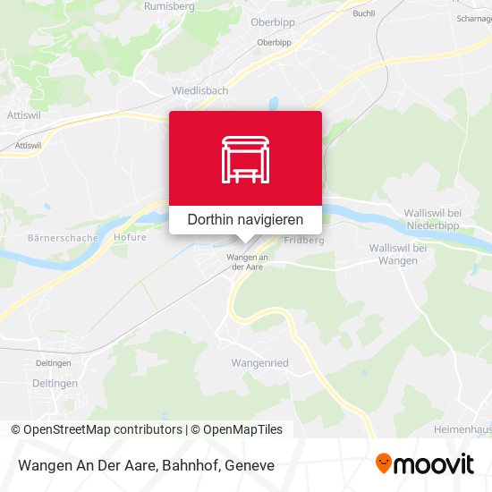 Wangen An Der Aare, Bahnhof Karte