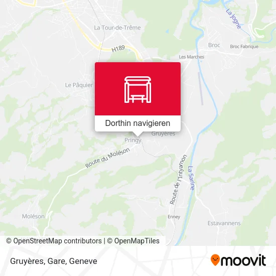 Gruyères, Gare Karte