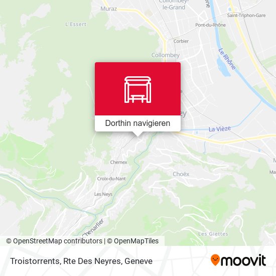Troistorrents, Rte Des Neyres Karte