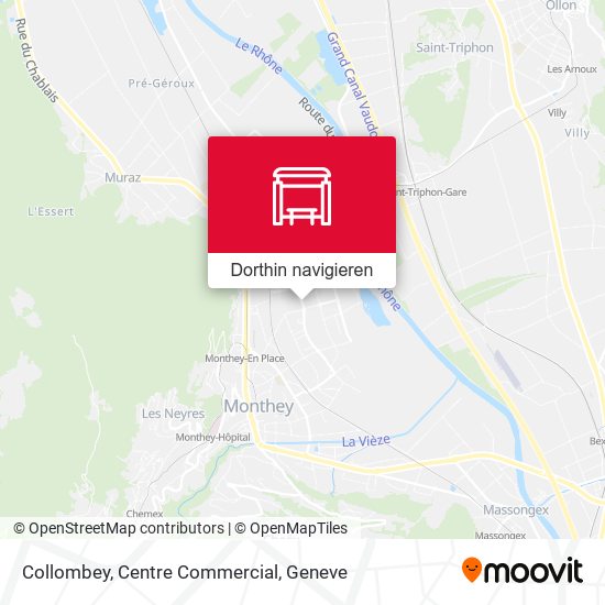 Collombey, Centre Commercial Karte