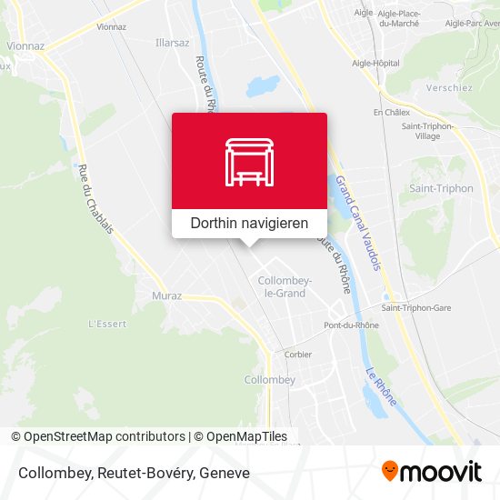 Collombey, Reutet-Bovéry Karte