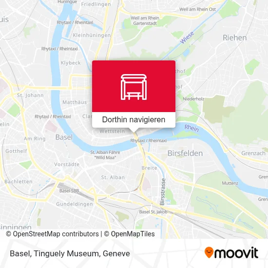 Basel, Tinguely Museum Karte