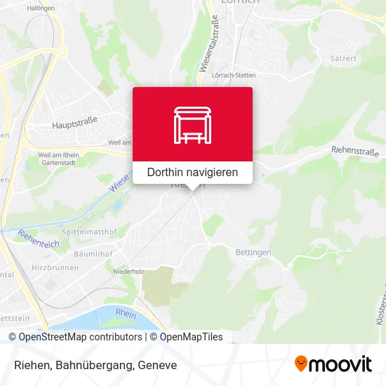 Riehen, Bahnübergang Karte