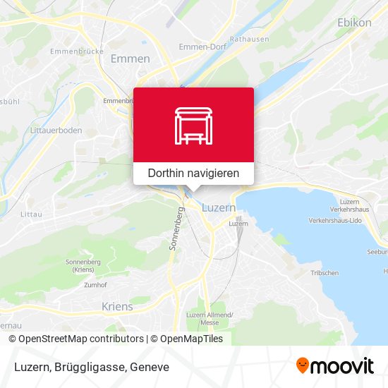 Luzern, Brüggligasse Karte