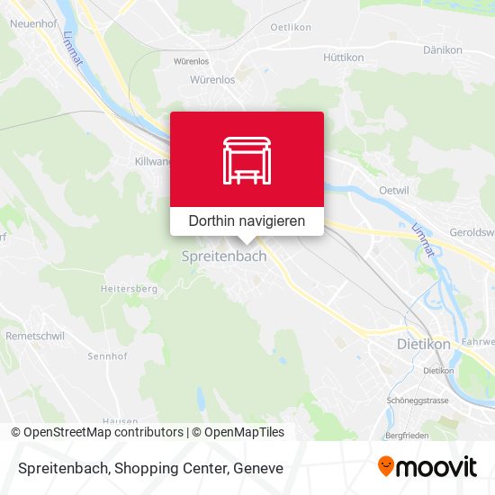 Spreitenbach, Shopping Center Karte