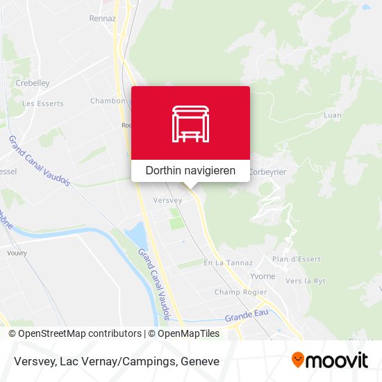 Versvey, Lac Vernay/Campings Karte