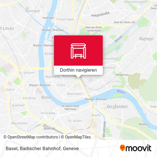 Basel, Badischer Bahnhof Karte