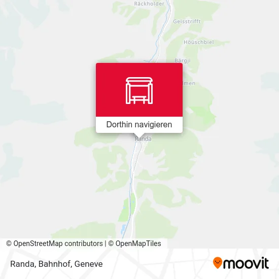 Randa, Bahnhof Karte