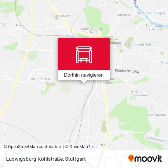 Ludwigsburg Köhlstraße Karte