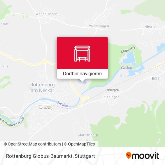 Rottenburg Globus-Baumarkt Karte