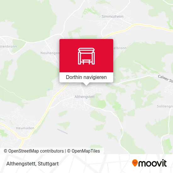 Althengstett Karte