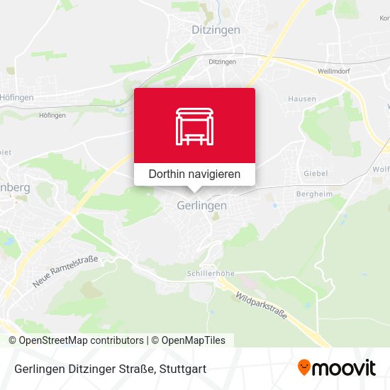 Gerlingen Ditzinger Straße Karte