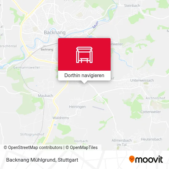 Backnang Mühlgrund Karte