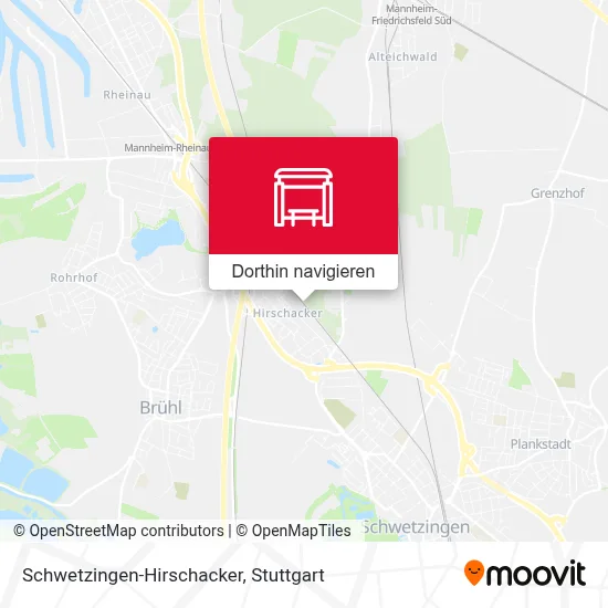 Schwetzingen-Hirschacker Karte