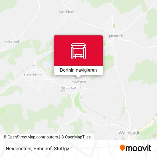 Neidenstein, Bahnhof Karte