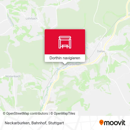 Neckarburken, Bahnhof Karte