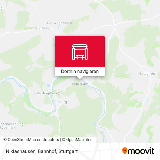 Niklashausen, Bahnhof Karte