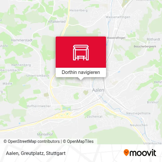 Aalen, Greutplatz Karte