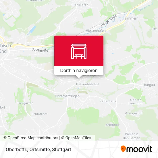 Oberbettr., Ortsmitte Karte