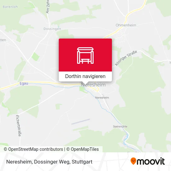 Neresheim, Dossinger Weg Karte
