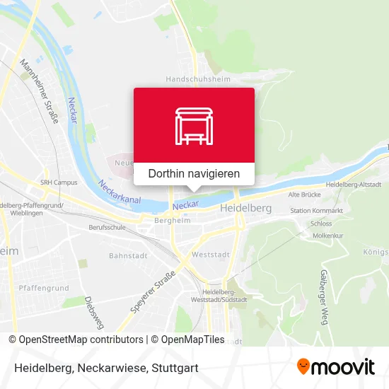 Heidelberg, Neckarwiese Karte