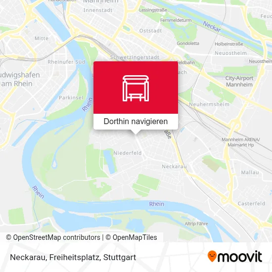 Neckarau, Freiheitsplatz Karte