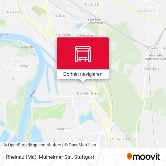 Rheinau (Ma), Mülheimer Str. Karte