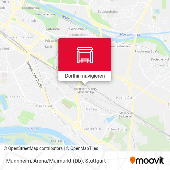 Mannheim, Arena/Maimarkt (Db) Karte