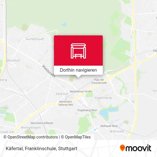 Käfertal, Franklinschule Karte