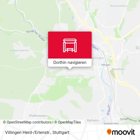 Villingen Herd-/Erlenstr. Karte