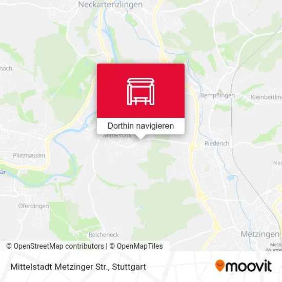 Mittelstadt Metzinger Str. Karte