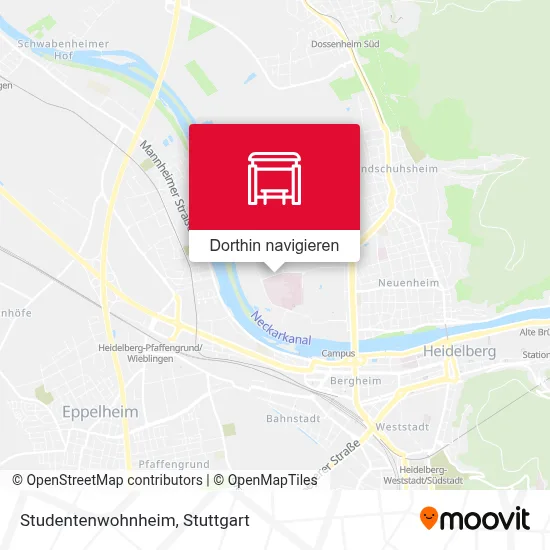 Studentenwohnheim Karte