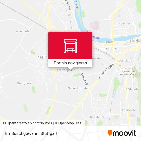 Im Buschgewann Karte