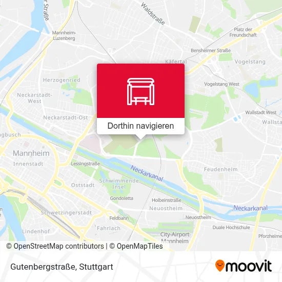 Gutenbergstraße Karte