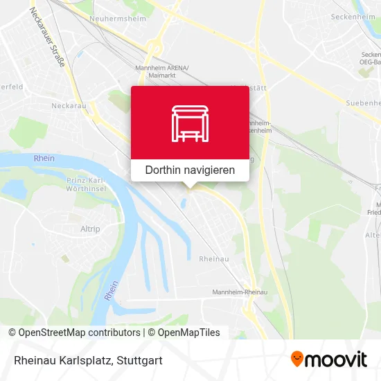 Rheinau Karlsplatz Karte