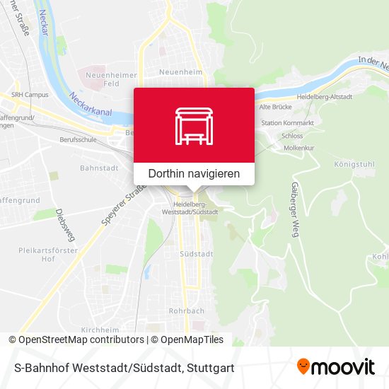 S-Bahnhof Weststadt/Südstadt Karte