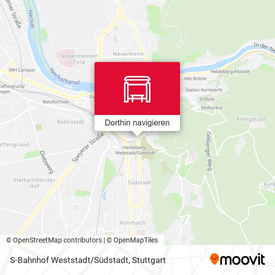 S-Bahnhof Weststadt/Südstadt Karte