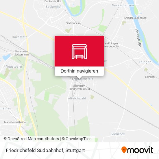 Friedrichsfeld Südbahnhof Karte