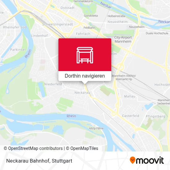 Neckarau Bahnhof Karte