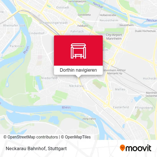Neckarau Bahnhof Karte
