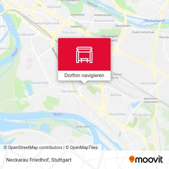 Neckarau Friedhof Karte