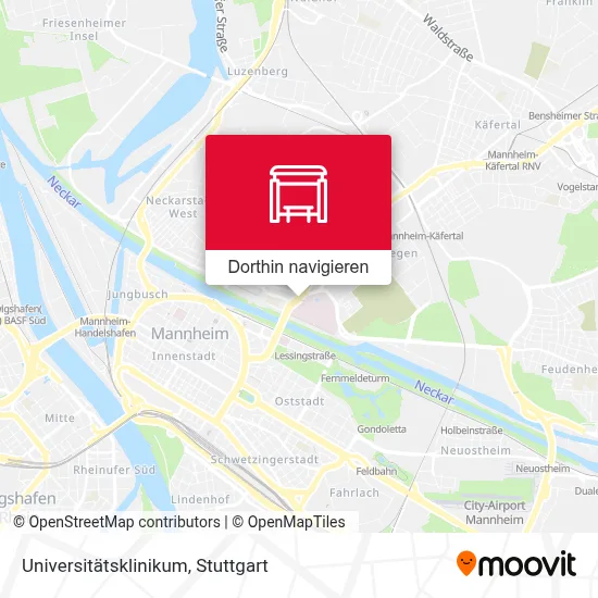 Universitätsklinikum Karte