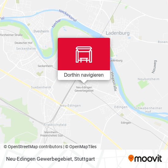 Neu-Edingen Gewerbegebiet Karte