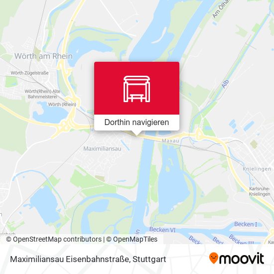 Maximiliansau Eisenbahnstraße Karte