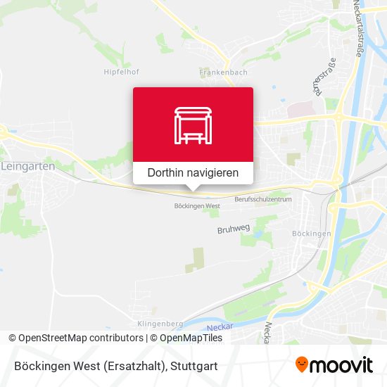 Böckingen West (Ersatzhalt) Karte