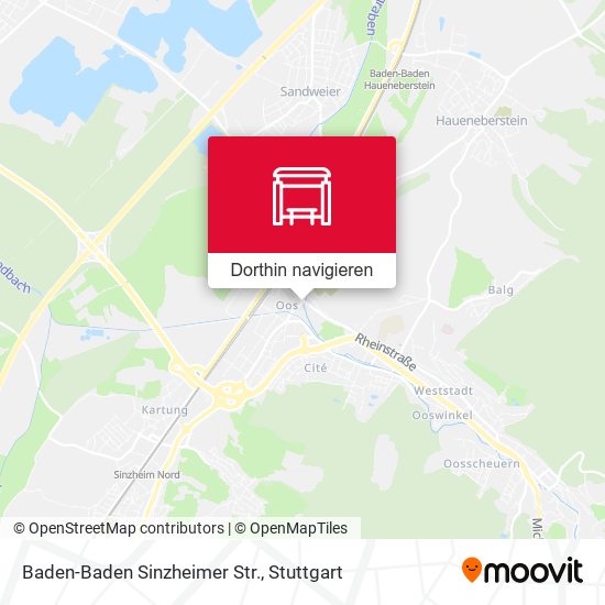 Baden-Baden Sinzheimer Str. Karte