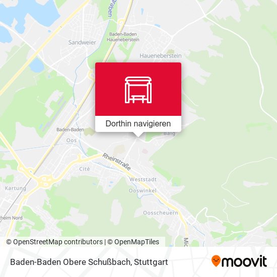 Baden-Baden Obere Schußbach Karte